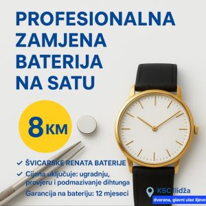 ZAMJENA BATERIJE NA SATU 8KM